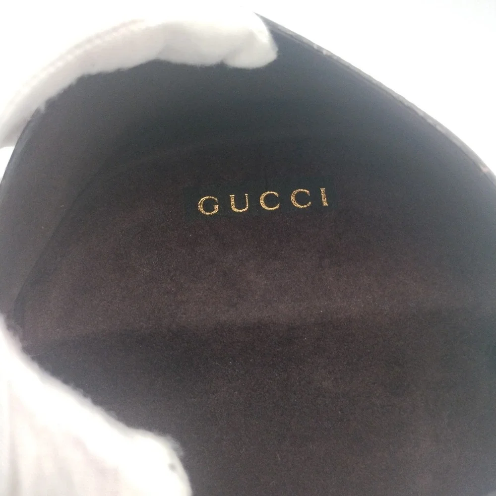 Vtg Gucci Leather Large Sunglasses Case Black Soft Flip Clam Shell Protection